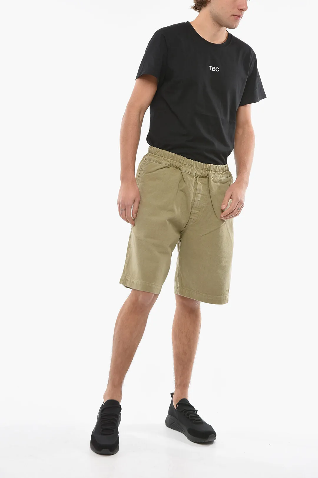 14 BROS Drawstring Waist Cotton Shorts
