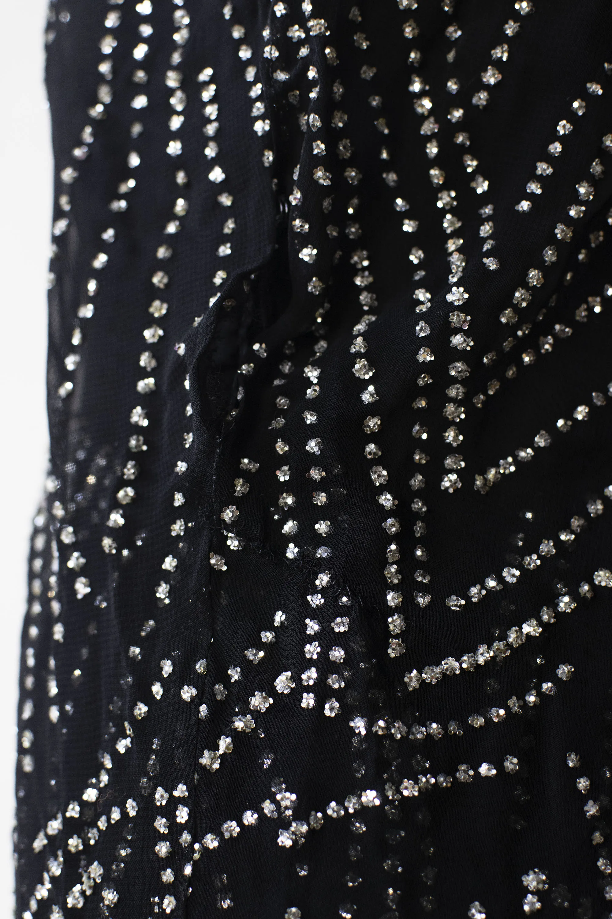 1970s Chiffon Glitter Dress | Helga