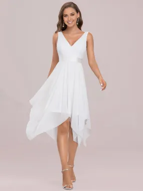 A Line Chiffon Vintage V Neck Lace formal dresses Bridesmaid Dresses evening gown Prom Dress
