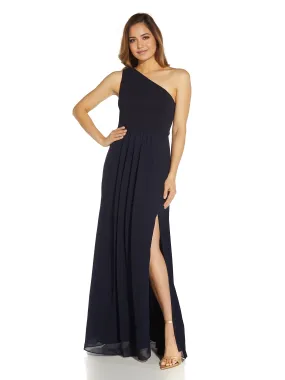 A-line One Shoulder Chiffon Gown formal dresses Bridesmaid Dresses evening gown Prom Dress