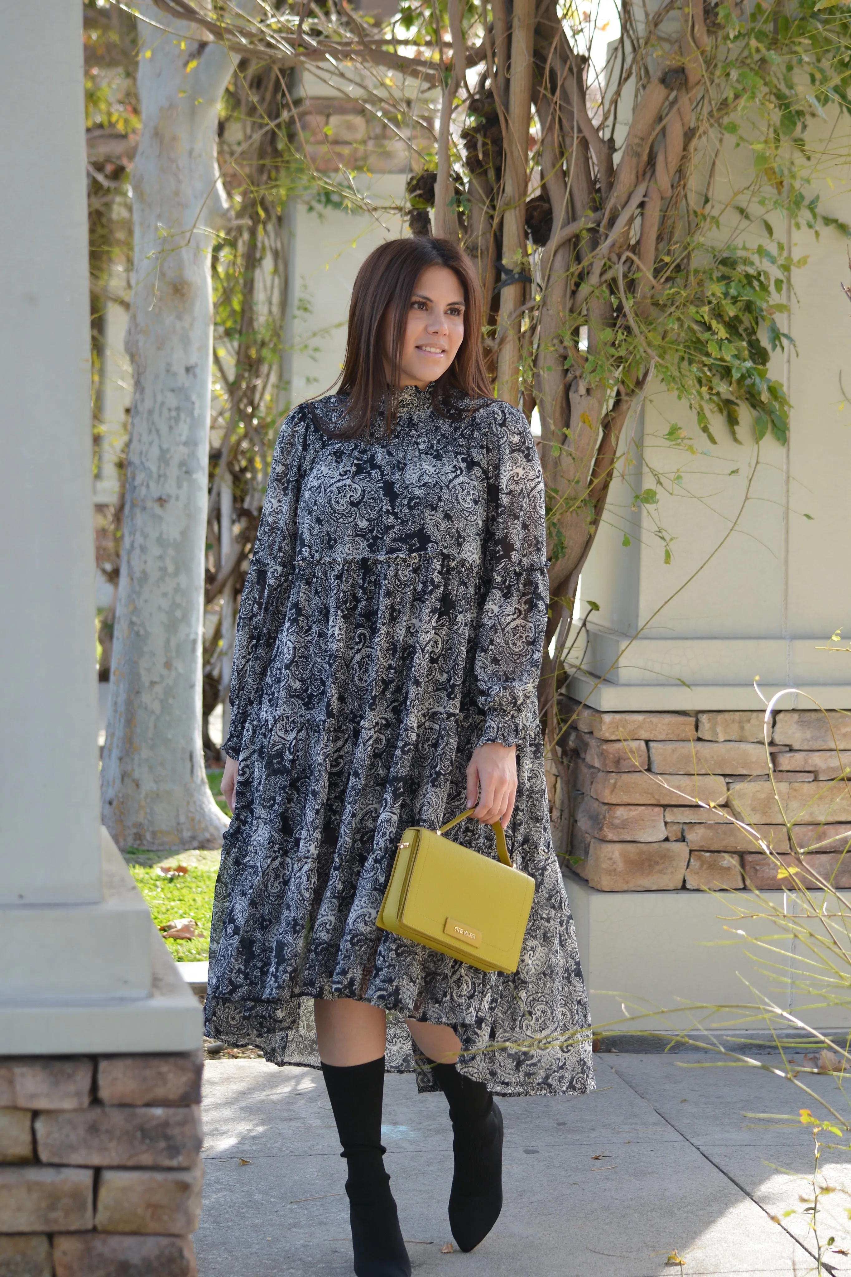 Abby Paisley Midi Dress