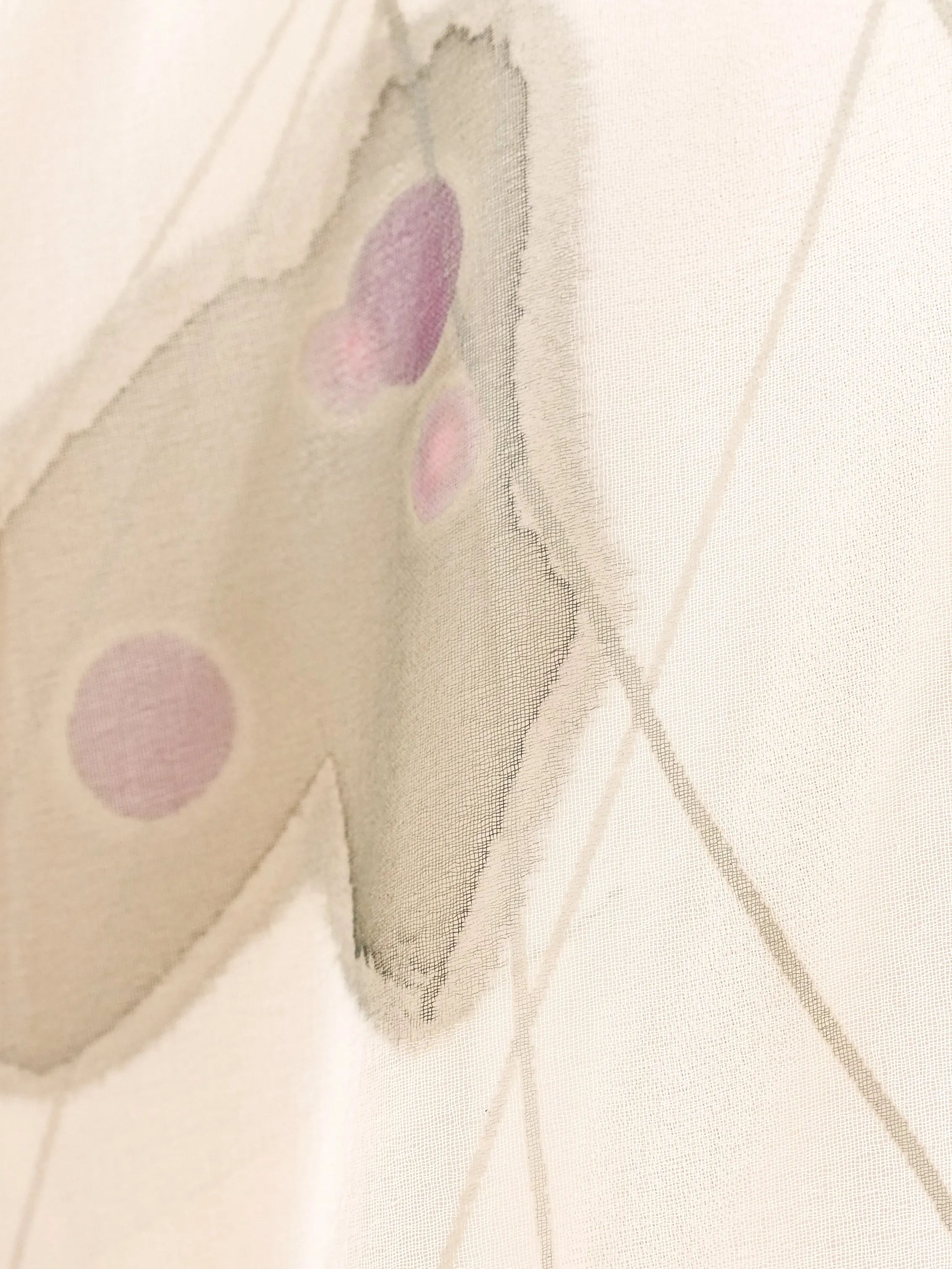 Abstracted Floral Ivory Chiffon Gown