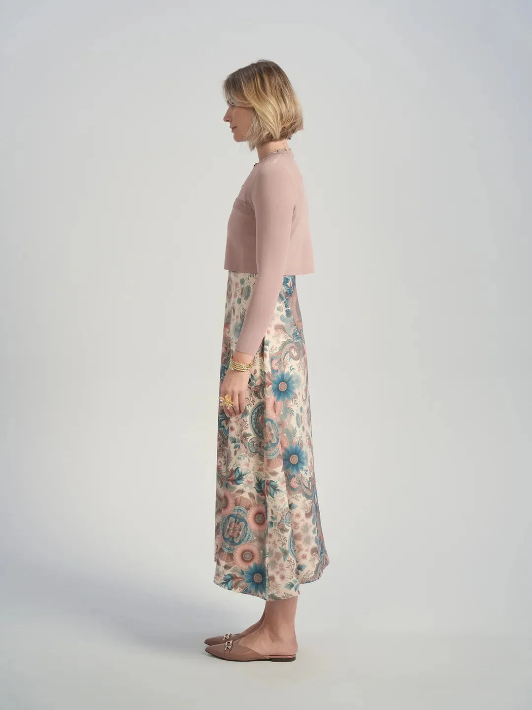 ALZ-T598 DUSTY PINK CROPPED CARDIGAN