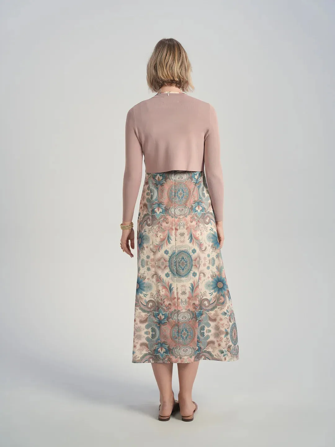 ALZ-T598 DUSTY PINK CROPPED CARDIGAN