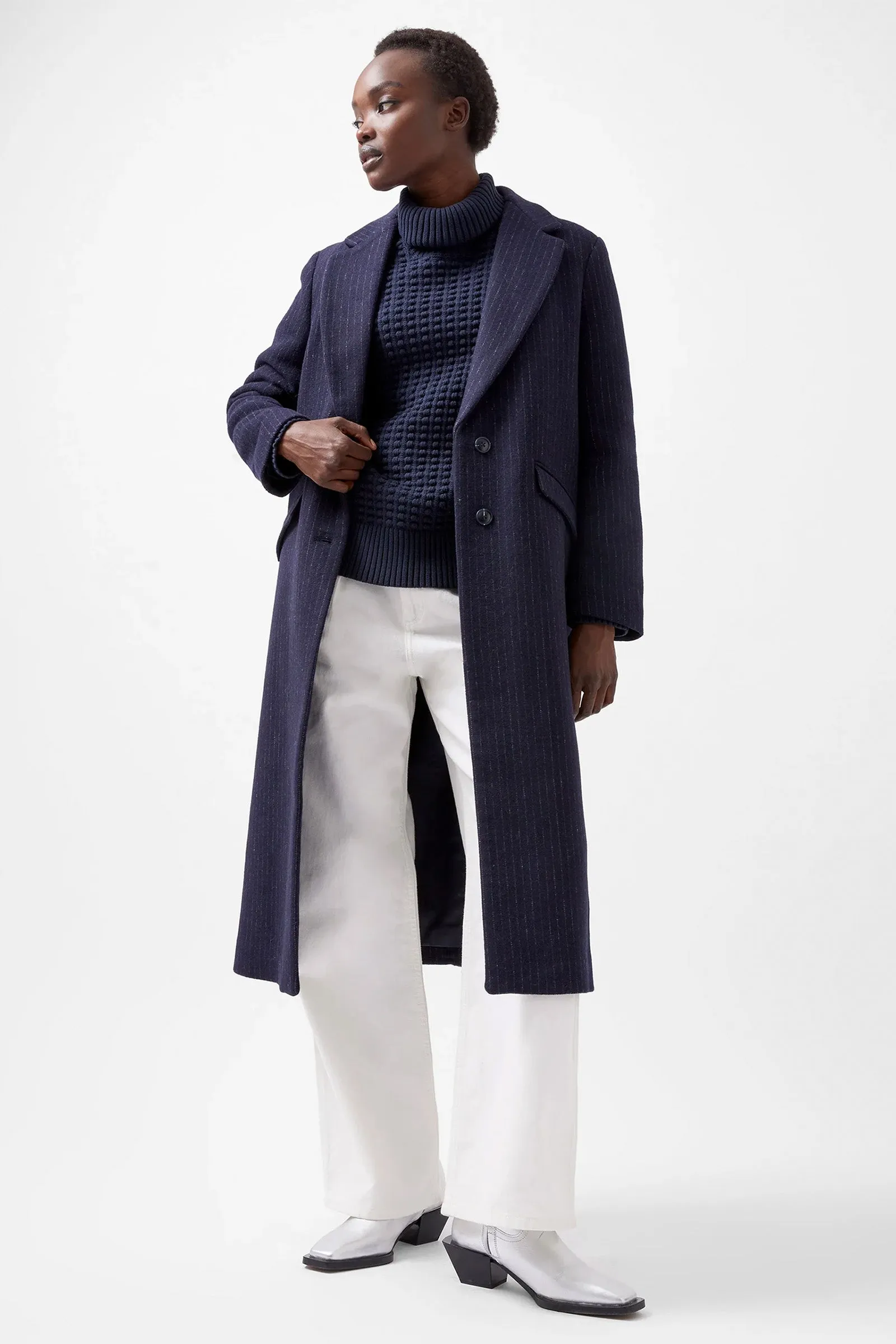 Arlana Pinstripe Coat