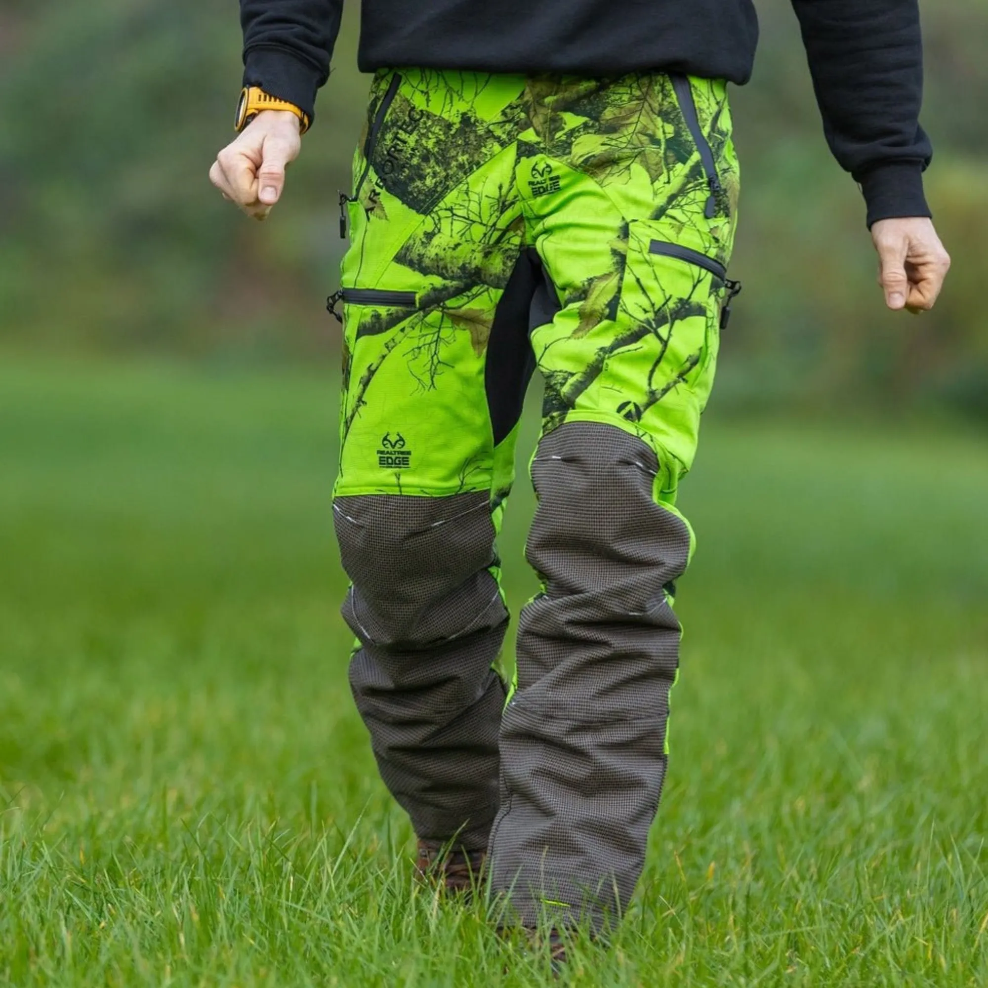 AT4060 - Breatheflex Pro Realtree Chainsaw Trousers Design A/Class 1 - Lime