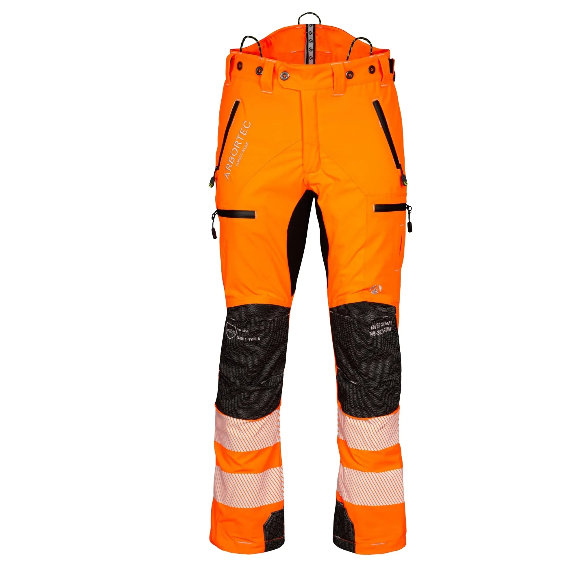 ATHV4070 Breatheflex Pro Chainsaw Trousers Design C Class 1 - Hi-Vis Orange