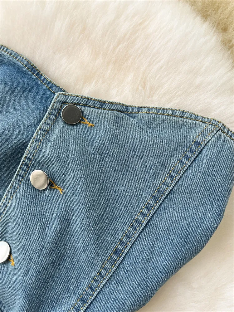 Avery – Sleeveless Denim Bodycon Dress