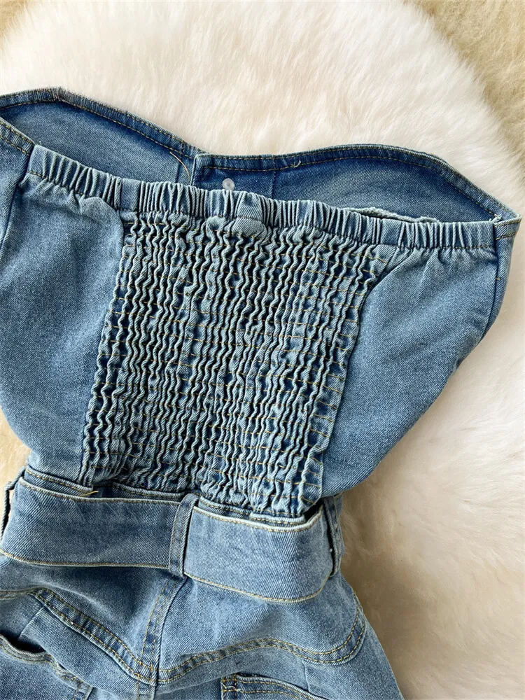 Avery – Sleeveless Denim Bodycon Dress