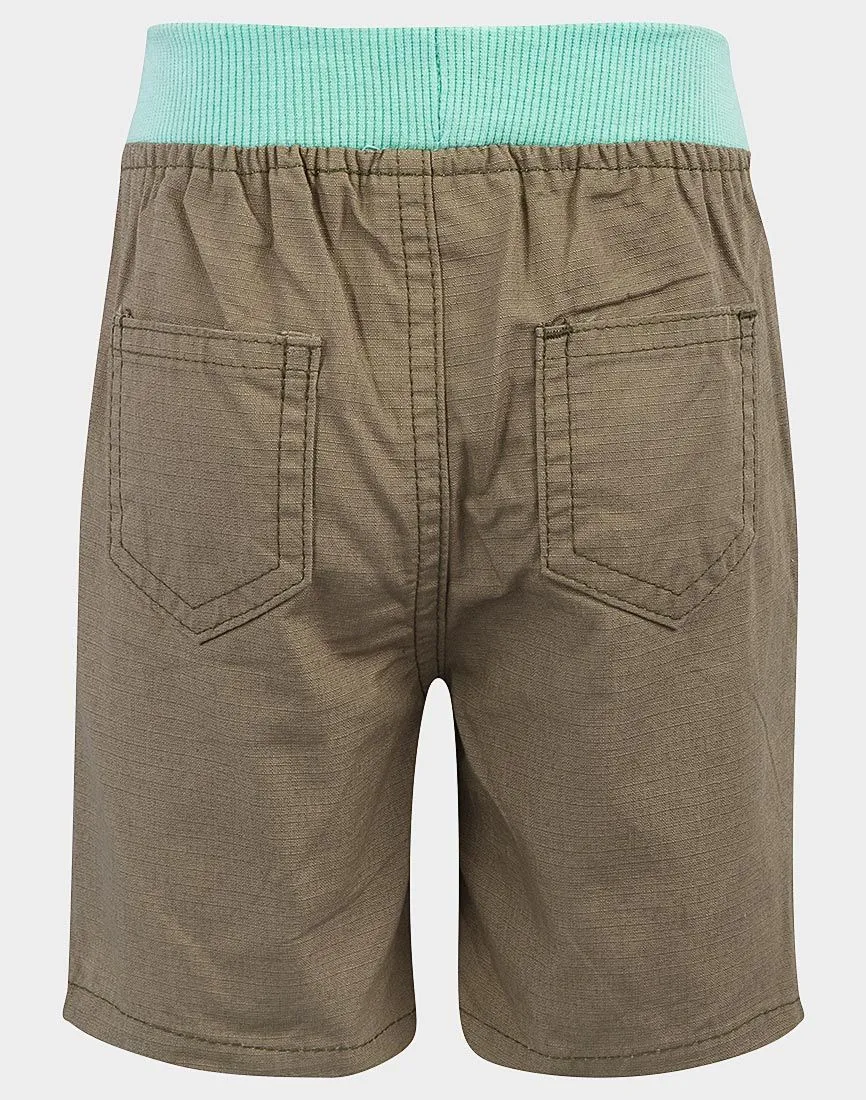 Baby Boys Sage Cotton Elasticated Waist Relaxed Fit Jersey Shorts