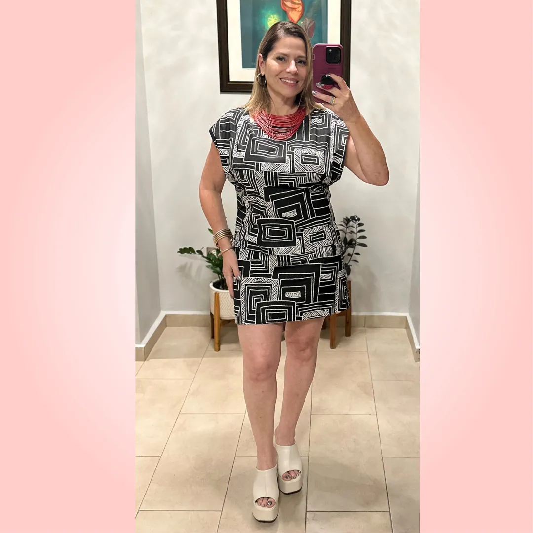 Black & White Mini Dress