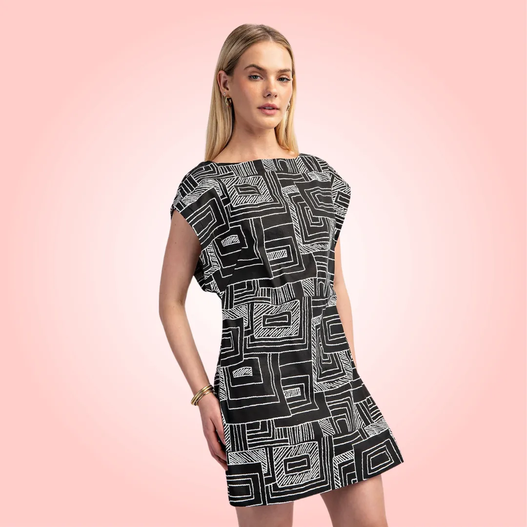 Black & White Mini Dress