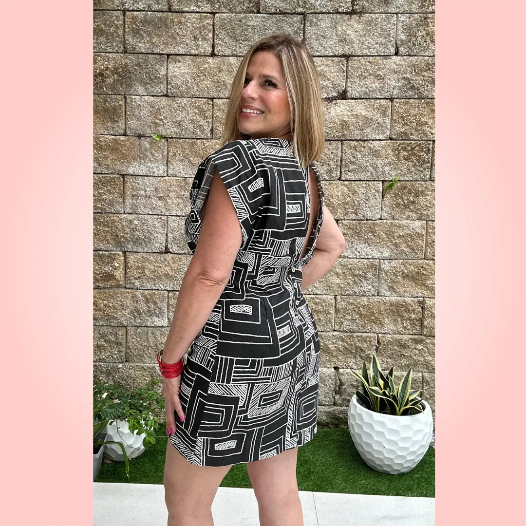 Black & White Mini Dress