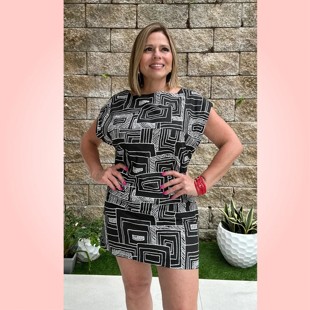 Black & White Mini Dress