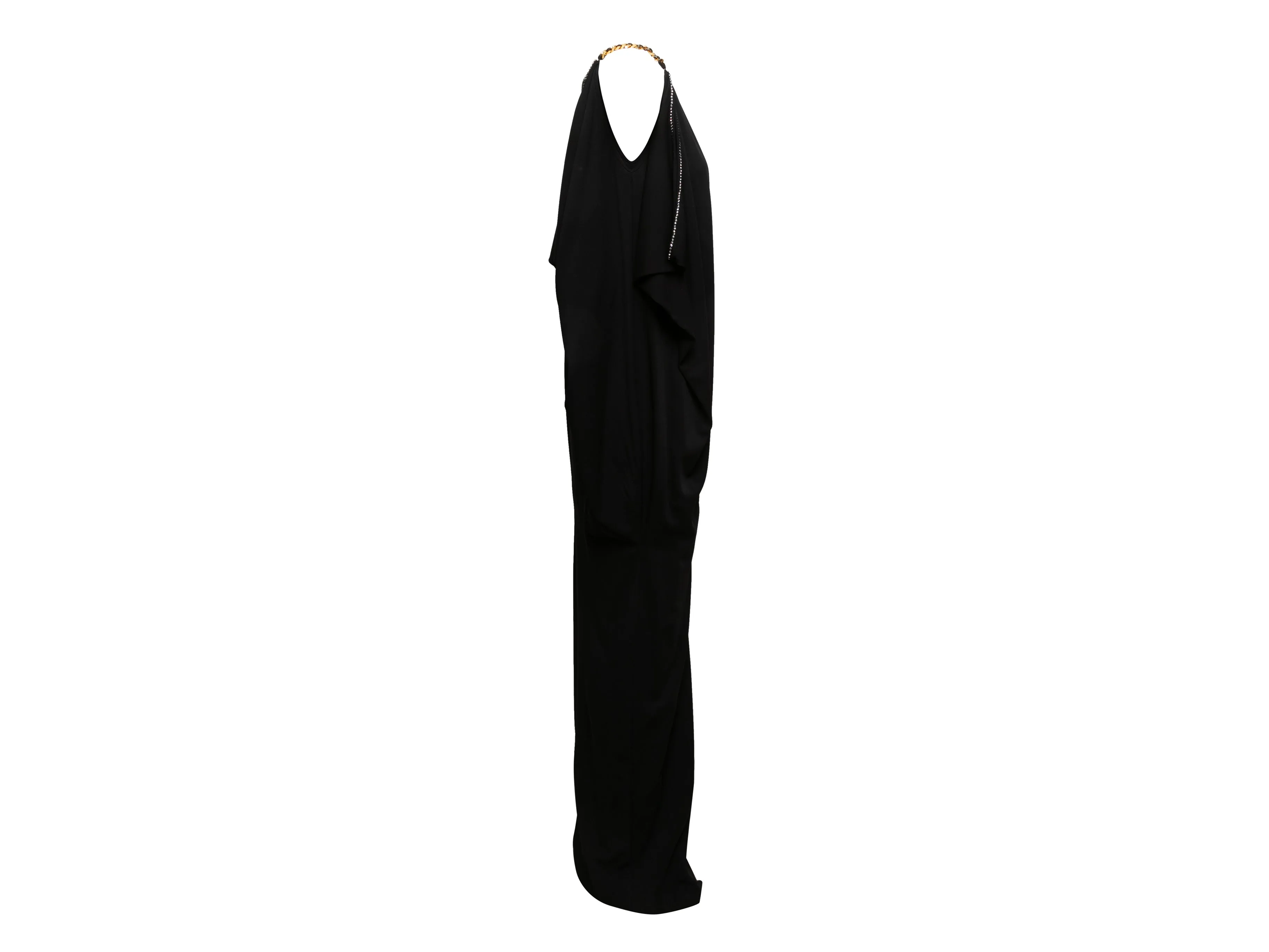 Black Burberry Sleeveless Rhinestone-Trimmed Dress Size US 4