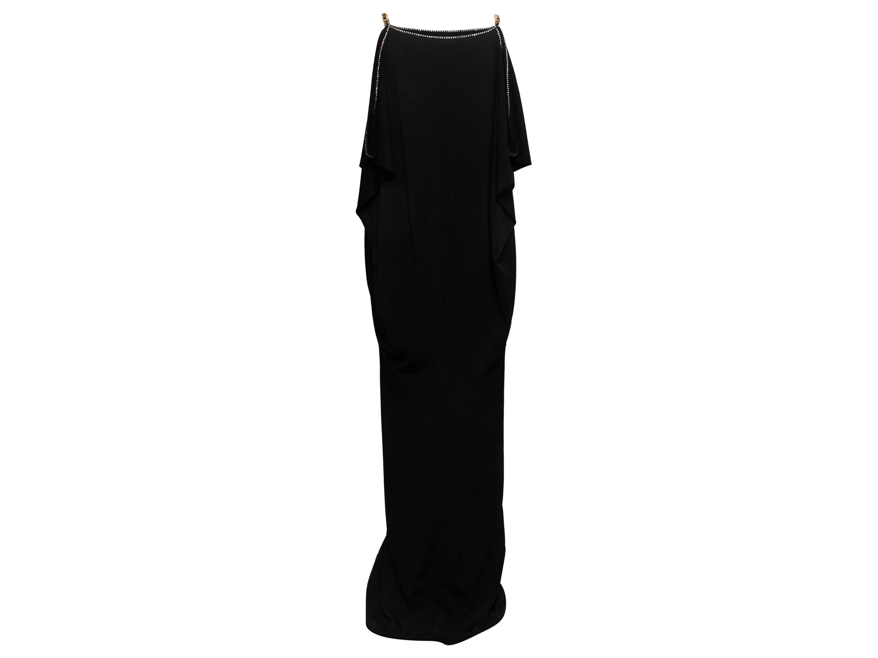 Black Burberry Sleeveless Rhinestone-Trimmed Dress Size US 4
