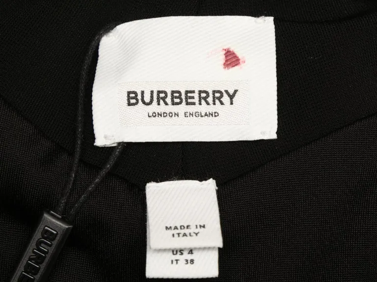 Black Burberry Sleeveless Rhinestone-Trimmed Dress Size US 4