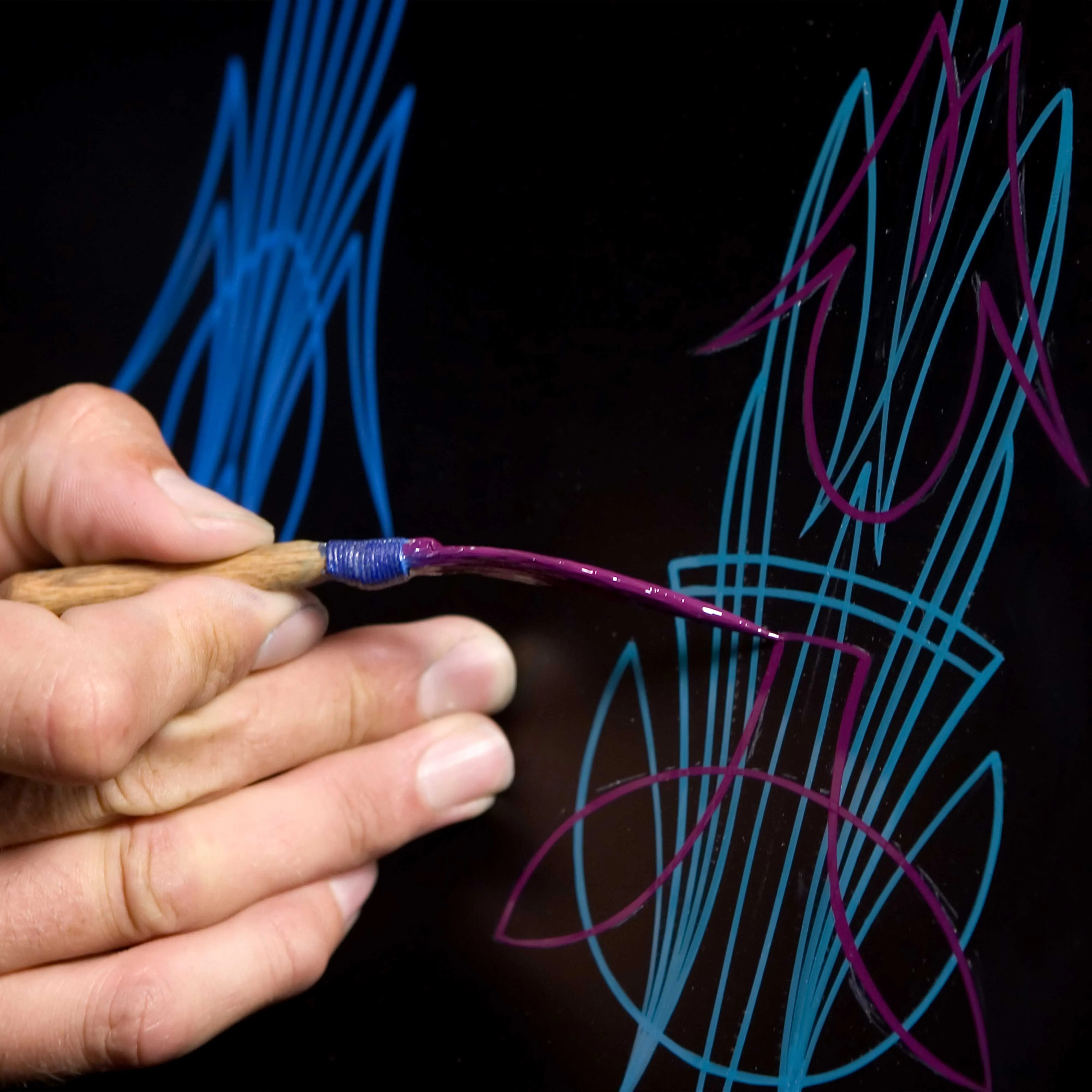 Black Diamond Metallic - True-U Pinstriping Urethane Basecoat Metallic Colors, 1/4 Pint