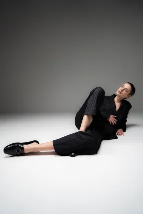 BLACK PINSTRIPE TROUSER