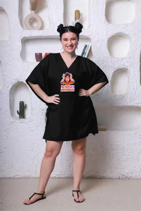 Black Rayon Kaftan - Cash Cash