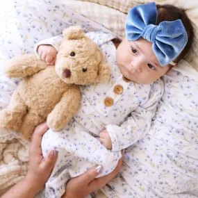 Blake's Blooms Waffle Bamboo Newborn Baby Knot Gown & Hat Set