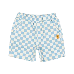 Blue Check Starter Shorts