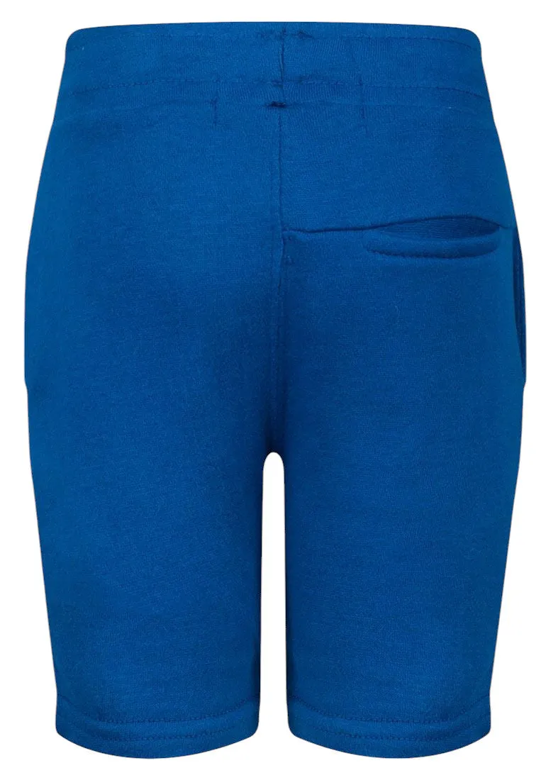 Boys Minoti Blue California Jersey Elasticated Waist Relaxed Fit Summer Shorts