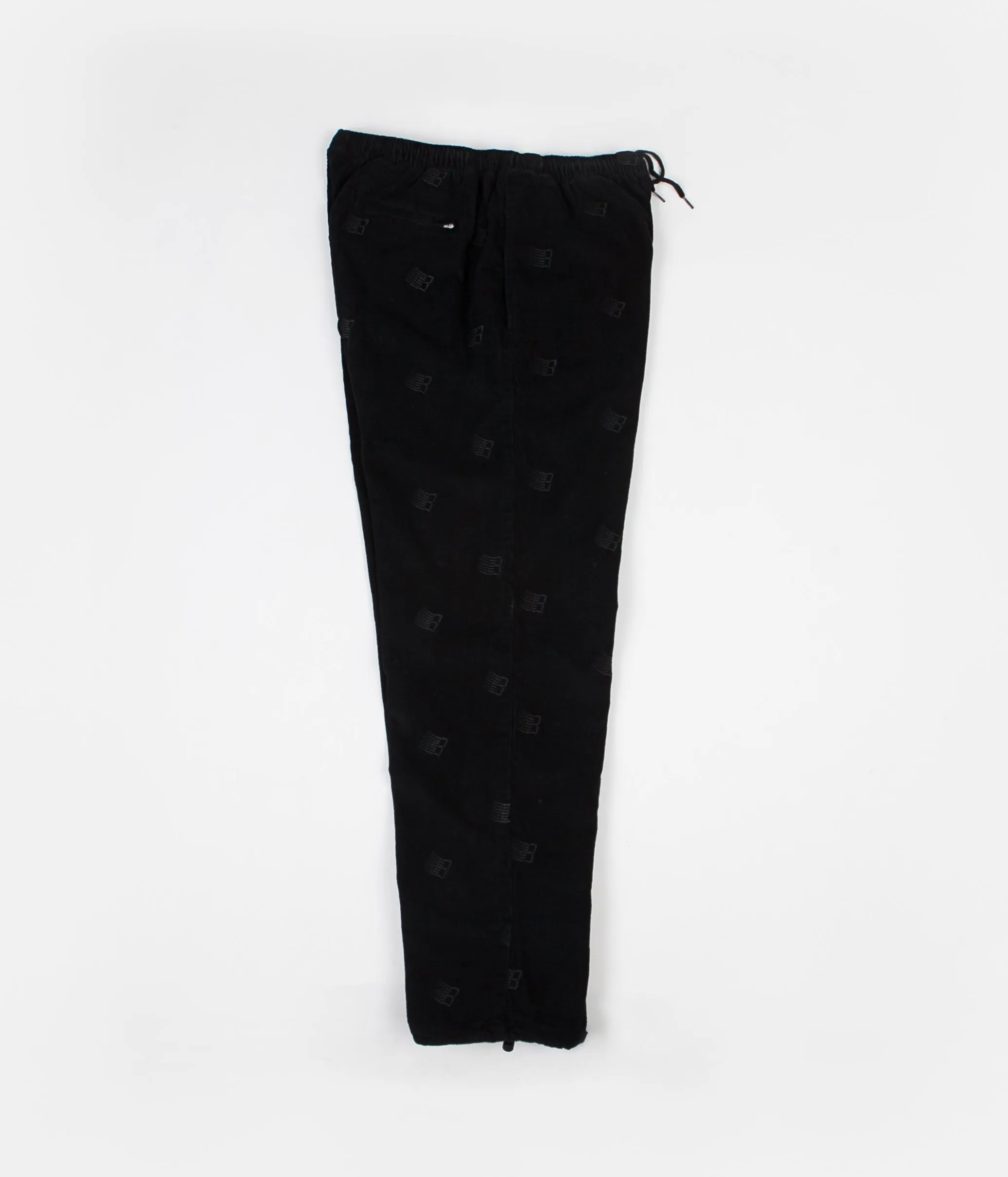 Bronze 56K All Over B Logo Embroidered Cord Trousers - Black