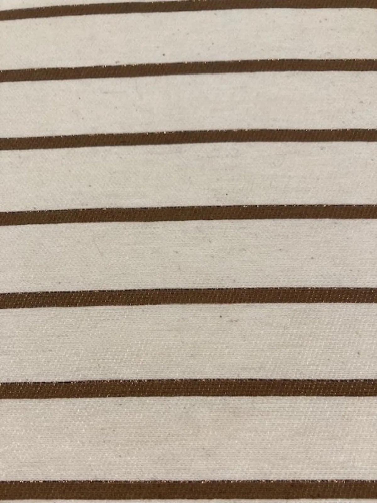 Bronze Lurex Stripe with Self Coloured Lurex detail.on Ivory Stripes run across the fabric.