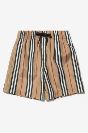 Burberry Boys Check Branded Swim Shorts