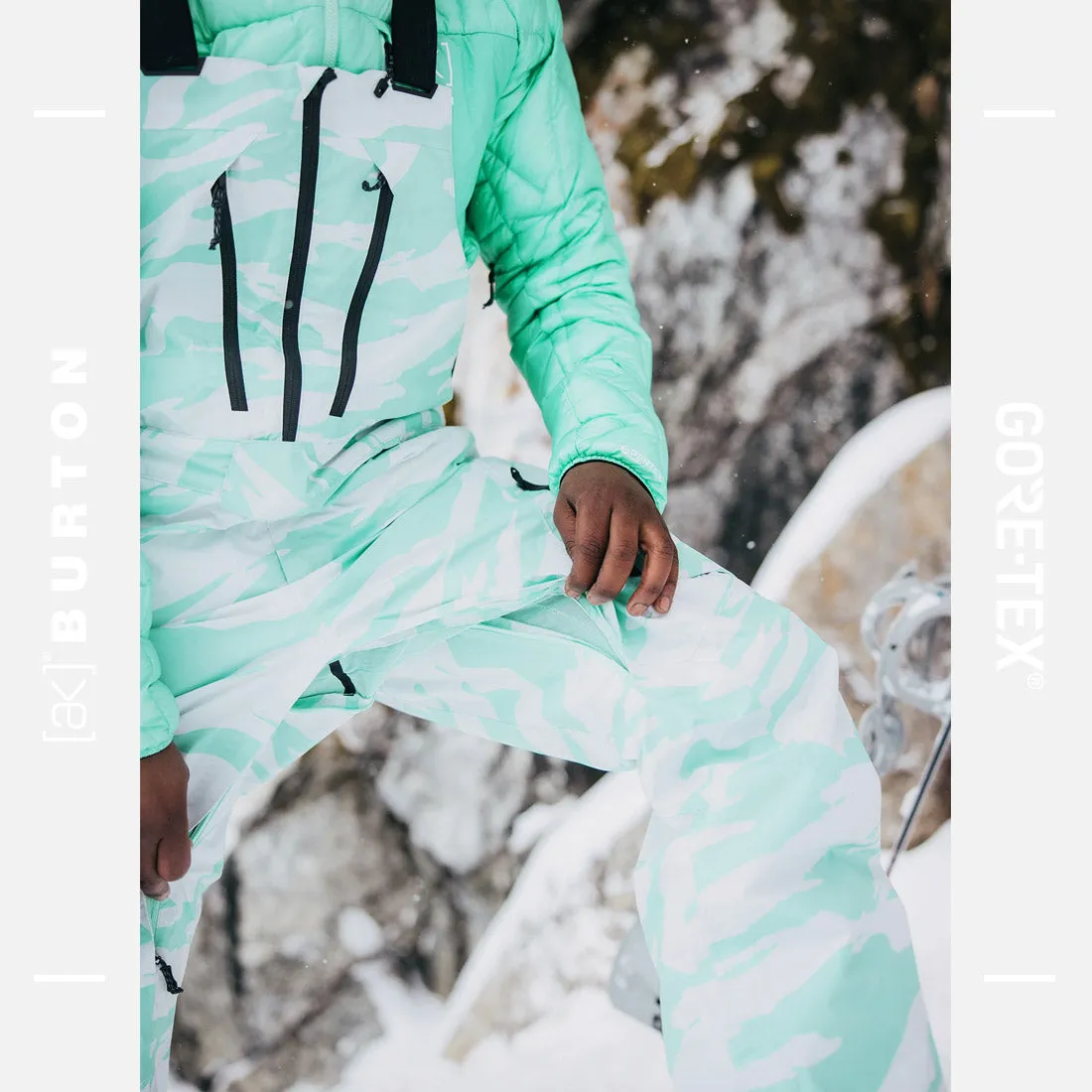 BURTON [ak] Gore-Tex 2L Cyclic Bib Pant 2025 - Oversized Zebra