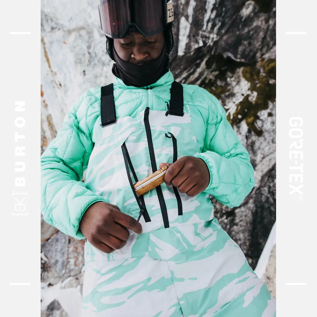 BURTON [ak] Gore-Tex 2L Cyclic Bib Pant 2025 - Oversized Zebra