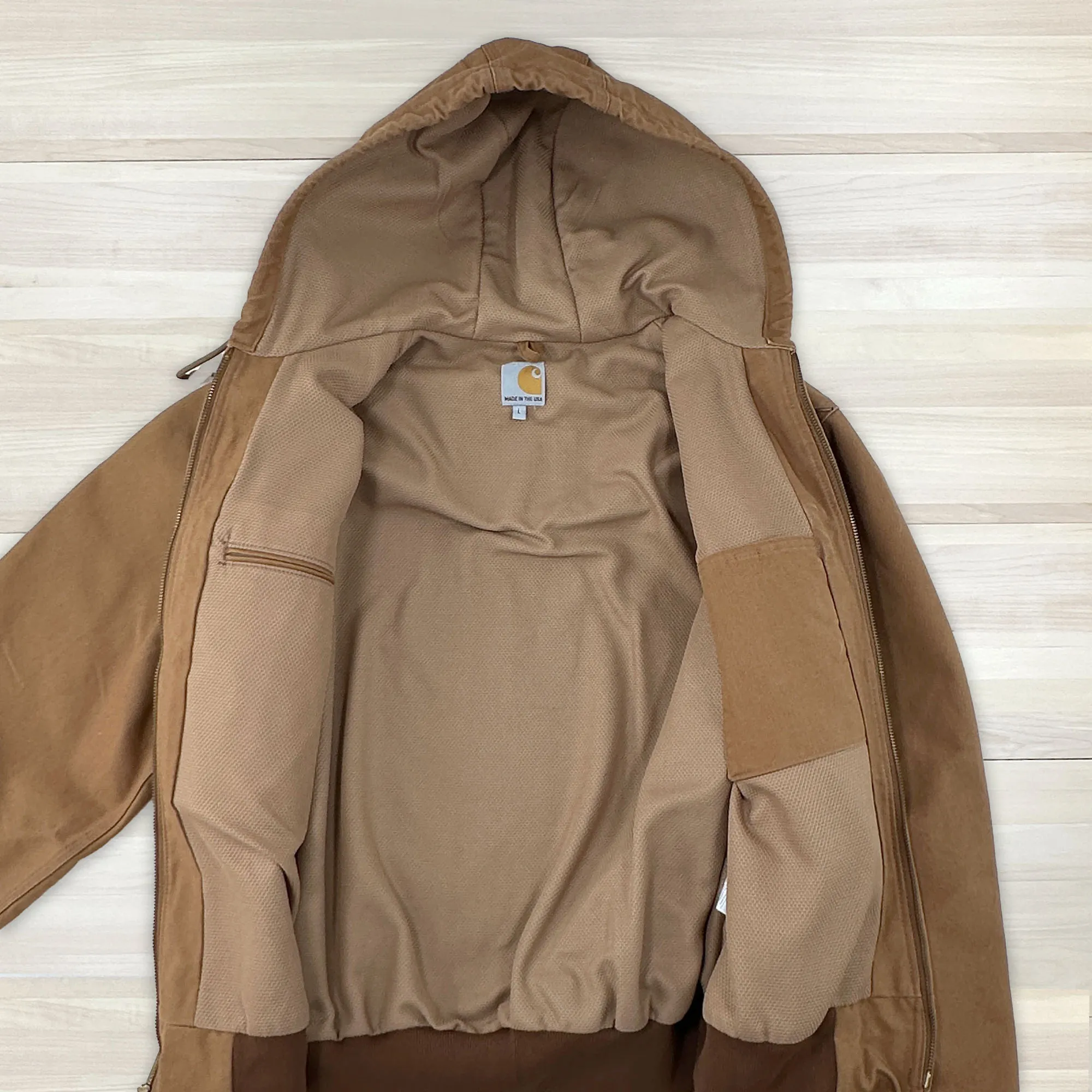 Carhartt J131 BRN Brown Active Jacket Thermal Lined NWT Large