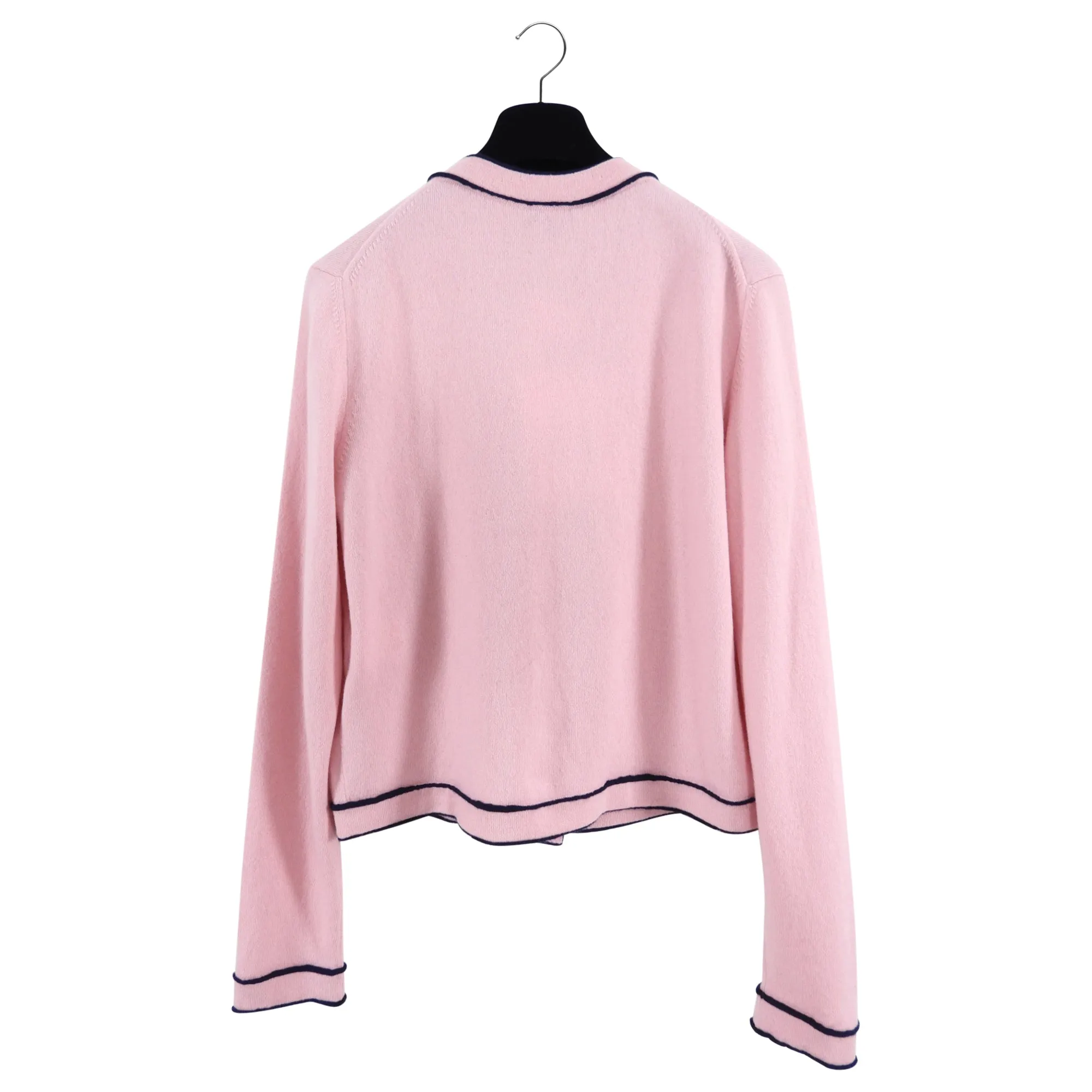 Chanel 21S Pink Runway Cardigan Sweater with No. 5 Buttons - FR38 / USA S