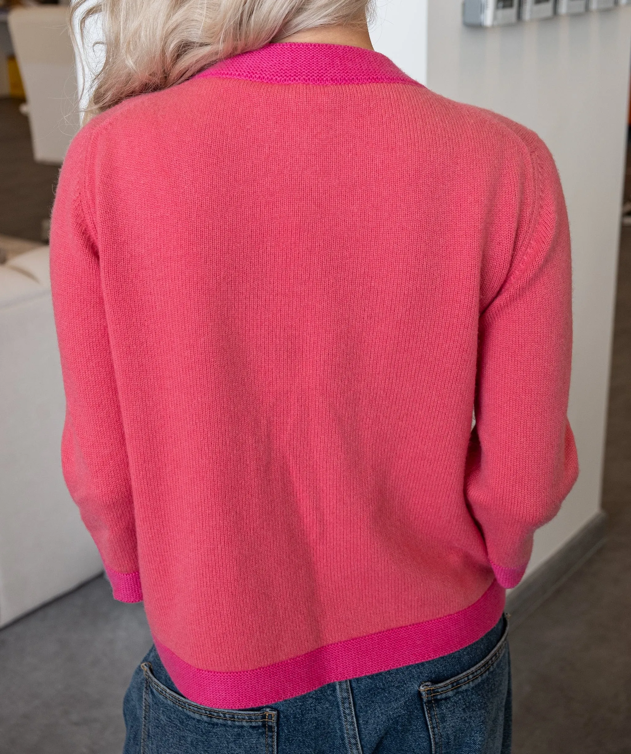 Chanel Pink Cashmere Cardigan DXBS0520