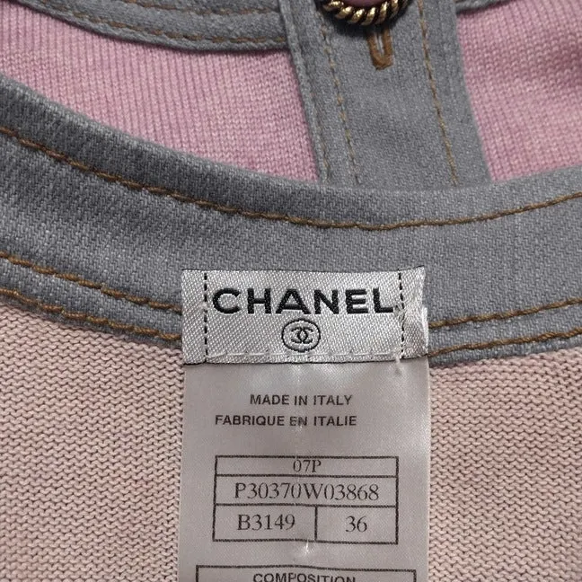 Chanel Pink CC Cardigan, 36