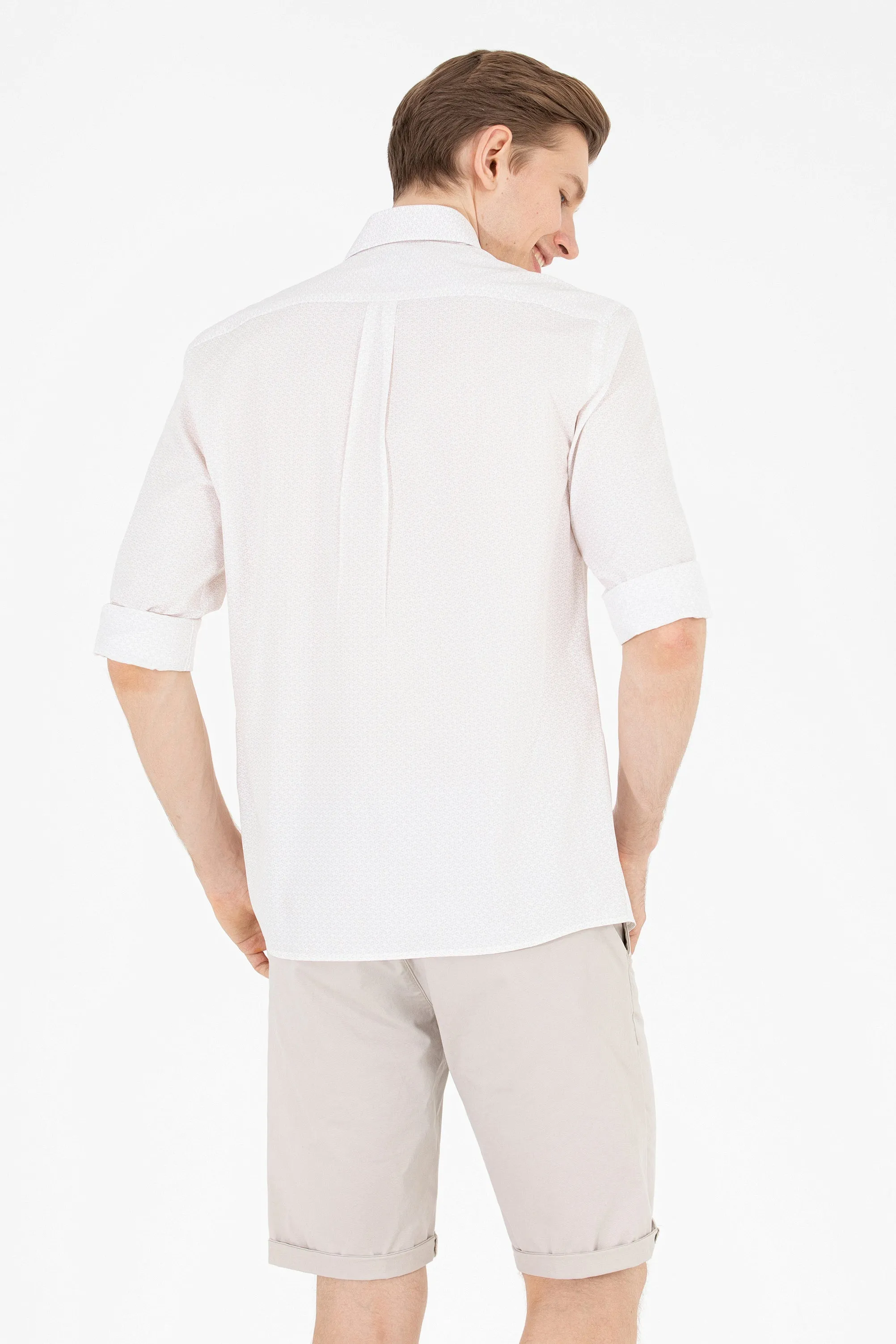 CHEMISE HOMME PERSE MARRON CHAMEAU 1575075VR015