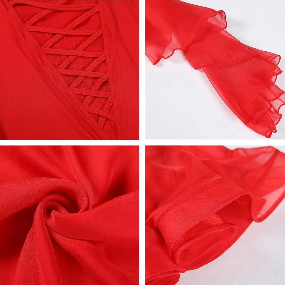 Chiffon Ball Gown - Ultra-thin Chiffon Prom Dress & Chiffon Prom Gown for Ballroom & Tango
