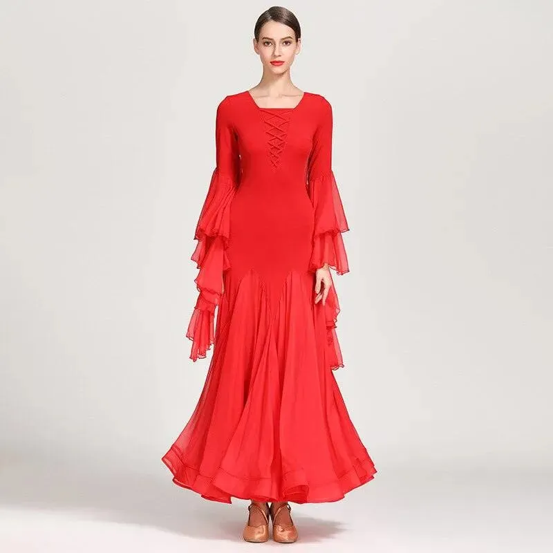 Chiffon Ball Gown - Ultra-thin Chiffon Prom Dress & Chiffon Prom Gown for Ballroom & Tango