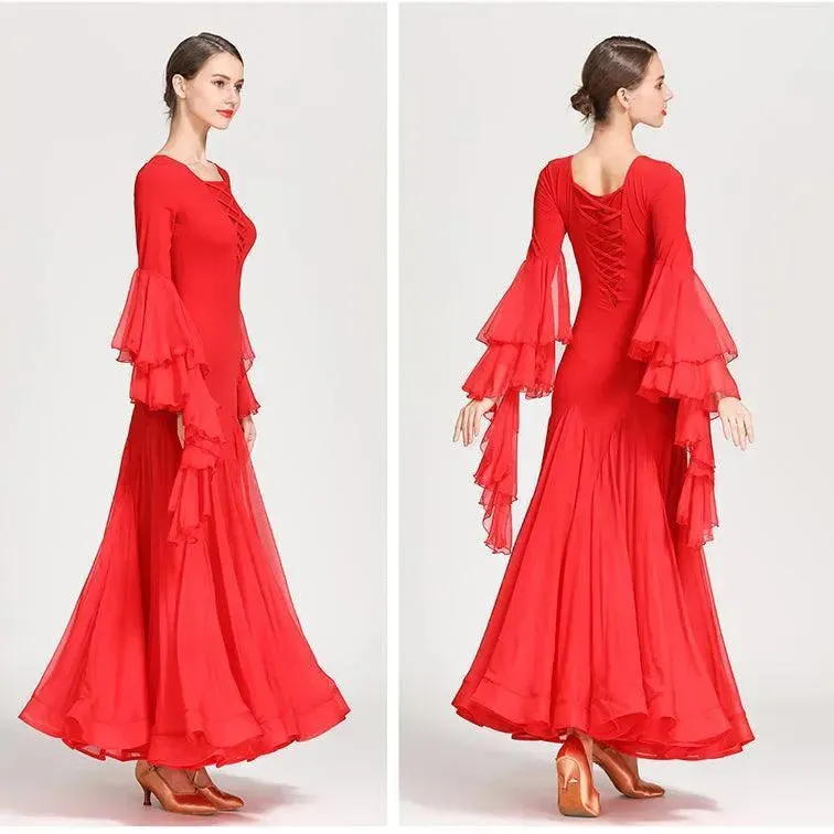 Chiffon Ball Gown - Ultra-thin Chiffon Prom Dress & Chiffon Prom Gown for Ballroom & Tango