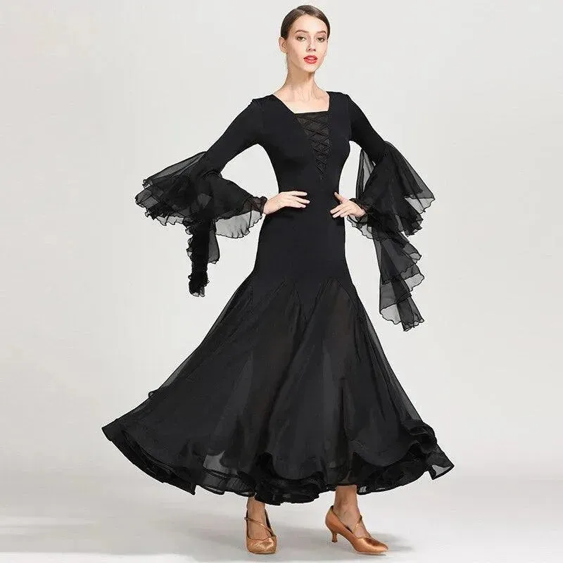 Chiffon Ball Gown - Ultra-thin Chiffon Prom Dress & Chiffon Prom Gown for Ballroom & Tango