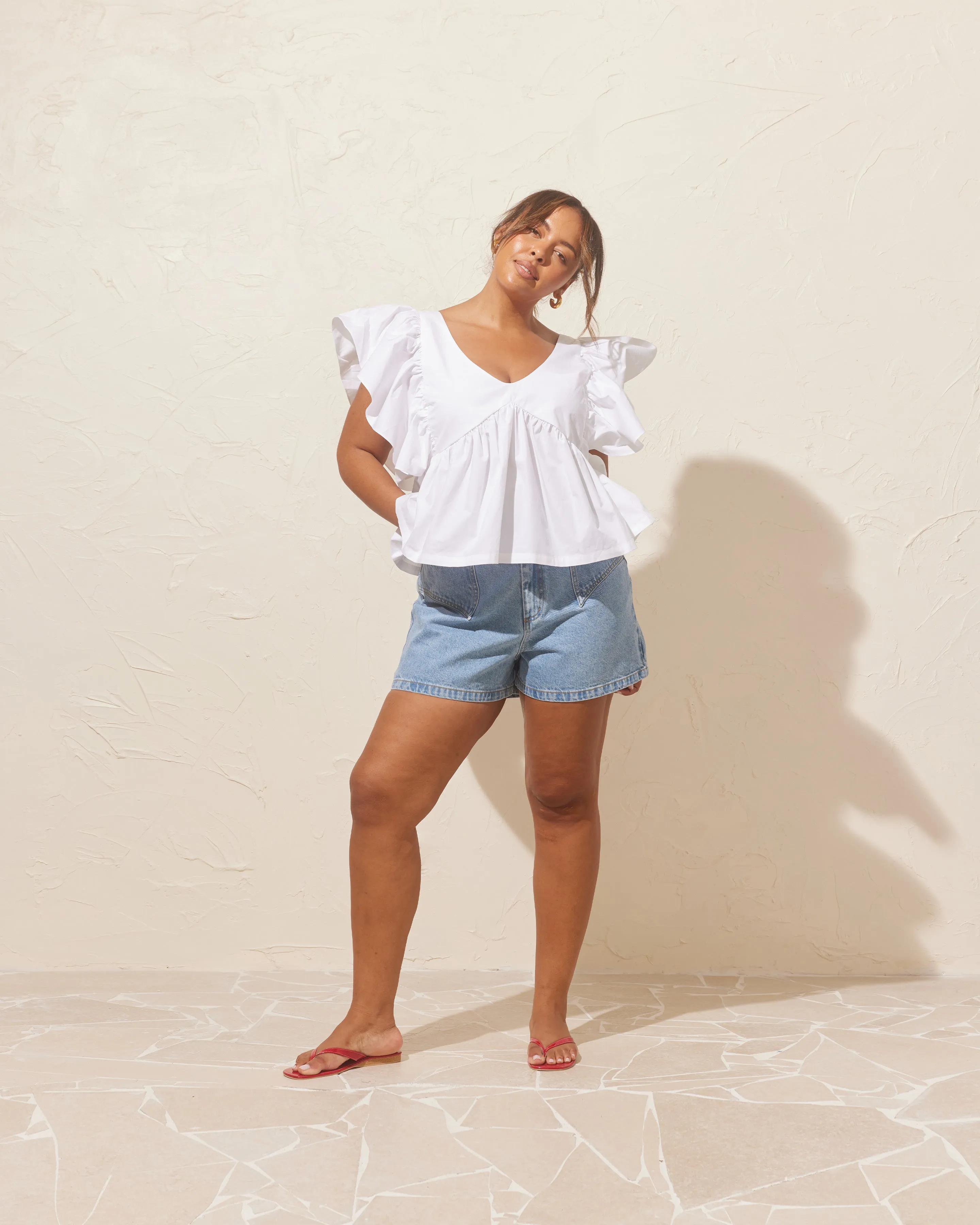 CLOVER DENIM SHORT BLUE