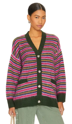 DAYDREAMER Stripe Cardigan in Pink