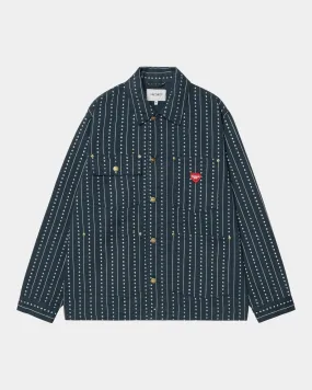 Drewe Chore Coat | Ink / Natural Heart C Pinstripe