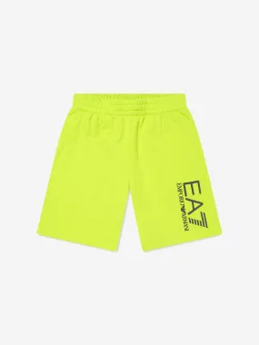 EA7 Emporio Armani Boys Iridescent Logo Shorts in Green
