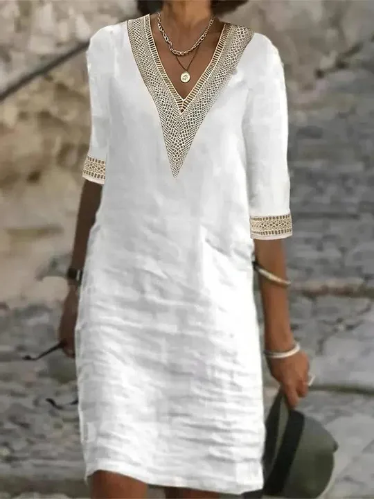 Elegant half-sleeve dress
