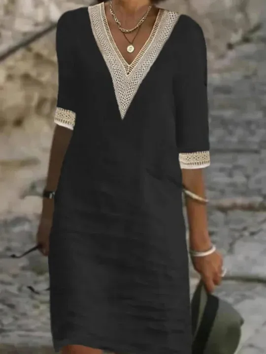 Elegant half-sleeve dress