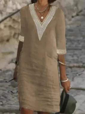Elegant half-sleeve dress