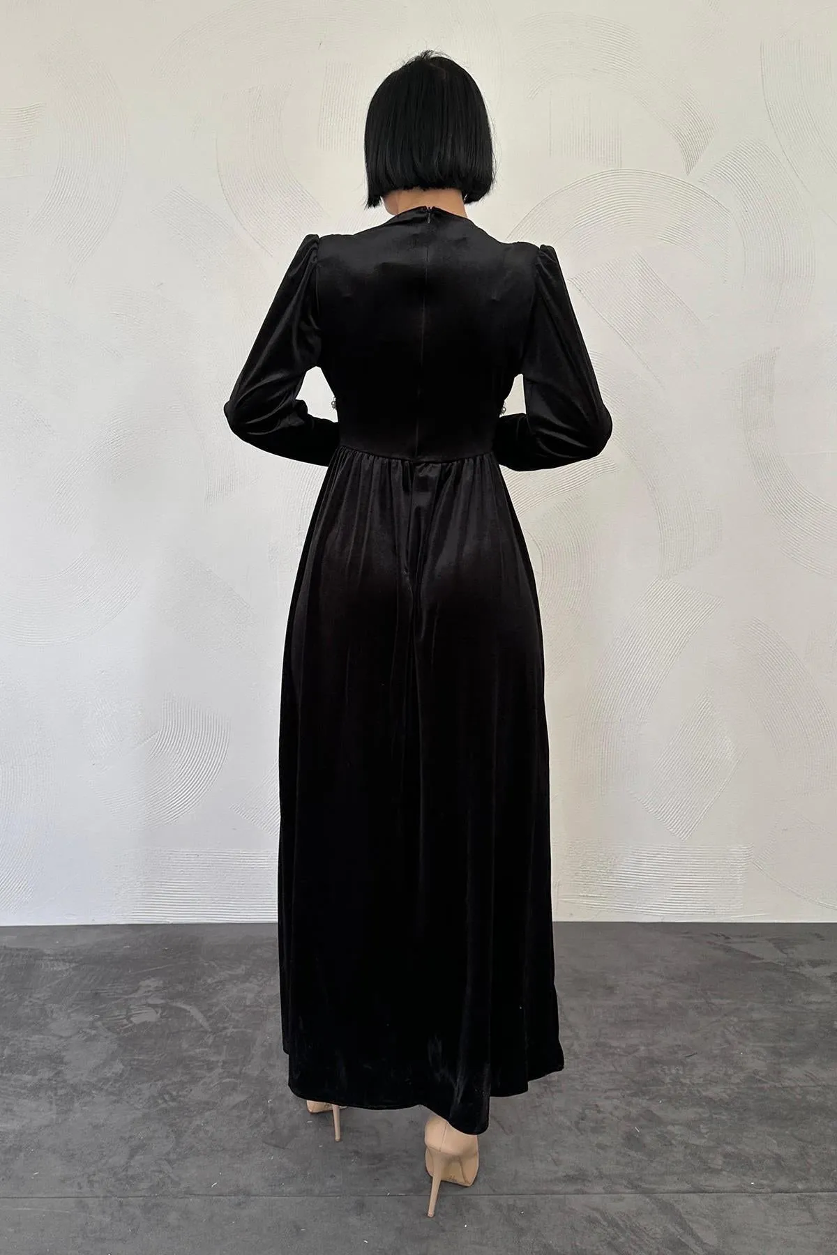 ELS Stone Embellished Dress - Black - Jackson