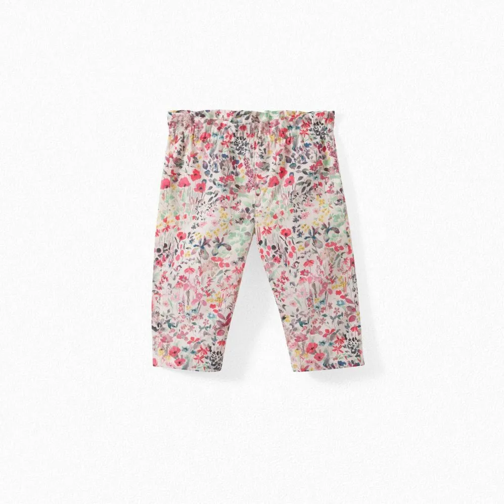 Floral Print Pants Yellow